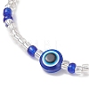 3Pcs Glass Seed Beads & Lampwork & Resin Beads Stretch Bracelets for Women BJEW-MZ00282-4