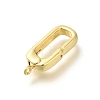 Rack Plating Oval Brass Spring Gate Rings KK-Z086-53G-04-2