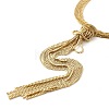 Brass Box Chains Lariat Necklace NJEW-P289-09G-3