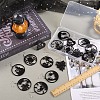 8 Pairs 8 Styles Halloween Spider Web & Witch & Cat & Skull Acrylic Dangle Earrings for Women EJEW-SC0001-36-3