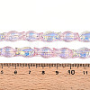 Transparency Electroplate Glass Beads Strands GLAA-T023-40A-05-4