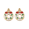 Christmas 304 Stainless Steel Enamel Pendants SA-CBA85C0-02F-G-1