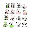Panda Opaque & Transparent Resin Cabochons RESI-F067-02-1