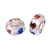 Handmade Lampwork & Brass Core European Beads LAMP-N044-04S-01-3