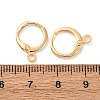 Brass Huggie Hoop Earring Findings X-KK-L179-04G-A-01-3