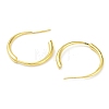 Rack Plating Brass Ring Stud Earrings for Women EJEW-K245-12G-2