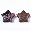 Natural Rhodonite Star Shaped Worry Stones G-T132-002A-10-2