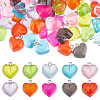 100Pcs 10 Colors Valentine's Day Transparent Resin Pendants FIND-SC0003-28-1