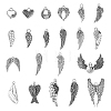 110Pcs 22 Styles Tibetan Style Alloy Pendants FIND-DC0005-79-1