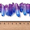 Two Tone Natural Quartz Crystal Beads Strands G-Z131-K01-04-5