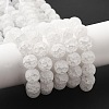Frosted Crackle Glass Beads Strands CCG-10D-37-4