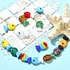 20Pcs 10 Colors Handmade Lampwork Beads LAMP-YW0004-13-4