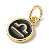 Real 18K Gold Plated Brass Enamel Charms KK-L216-001G-K01-2