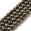 Natural Pyrite Beads Strands G-H059-A01-02-1