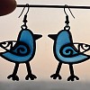 Bird Alloy Resin Dangle Earrings FS-WG8BC40-02-1