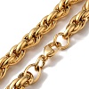 PVD Vacuum Plating 201 Stainless Steel Rope chain Necklaces NJEW-H033-06A-G-2