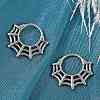 Spider Web 316 Surgical Stainless Steel Hoop Earrings EJEW-G416-40AS-2