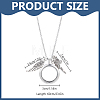 Alloy Wing Parrot Locket Pendant 304 Stainless Steel Cable Chain Necklaces for Women NJEW-DR00034-2