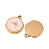 304 Stainless Steel Enamel Pendants STAS-P425-01G-15-2