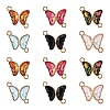 24Pcs 6 Colors Alloy Glass Connector Charms FIND-FS0003-51-1