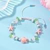 Synthetic Turquoise & Natural Howlite & Imitated Pearl Acrylic Beads Beaided Bead Bracelets BJEW-MZ00343-01-1