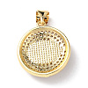 Real 18K Gold Plated Brass Clear Cubic Zirconia Pendants ZIRC-L102-12G-01-3