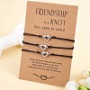 3Pcs 3 Style 430 Stainless Steel Knot Heart Link Bracelets Set JB719A-4