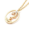 Colorful Cubic Zirconia Constellation Pendant Necklace NJEW-H166-01K-3