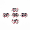 Brass Micro Pave Cubic Zirconia Connector Charms KK-E068-VB407-2-4