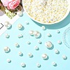 About 660 Pcs 330G 11 Styles 1-Hole ABS Plastic Imitation Pearl Buttons BUTT-CJ0001-08-5