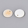 Natural Freshwater Shell Disc Charms BSHE-T014-42B-2
