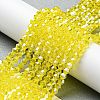 Transparent Electroplate Glass Beads Strands EGLA-A039-T4mm-A21-4