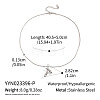 304 Stainless Steel Cross Teardrop Pendant Necklaces for Women LV5692-2-2