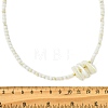 Natural Trochid Shell Chip and Round Natural Pearl Beaded Necklacess for Women NJEW-JN06222-01-4