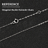3Pcs 3 Style Rhodium Plated 925 Sterling Silver Chain Extender FIND-SC0001-61P-4
