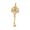Brass Micro Pave Cubic Zirconia Big Pendants X1-KK-B147-04G-06-1