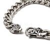 304 Stainless Steel Cuban Link Chain Bracelet NJEW-D050-02C-P-2