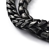 304 Stainless Steel Double Layer Link Bracelets for Men BJEW-D031-24B-3
