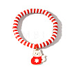 Christmas 304 Stainless Steel Enamel Charm Bracelets ZQ4442-22-1