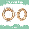 5Pcs 304 Stainless Steel Spring Gate Clasp Findings STAS-HY0002-14G-2