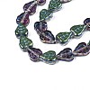 Electroplate Glass Beads Strands X-EGLA-S188-16-C03-3