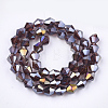 Electroplate Glass Beads Strands EGLA-Q118-8mm-B01-2