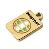 304 Stainless Steel Enamel Charms STAS-I336-22G-2