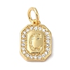 Real 18K Gold Plated Brass Micro Pave Clear Cubic Zirconia Pendants KK-L216-002G-C-1