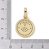 Brass Micro Pave Cubic Zirconia Pendants ZIRC-NH0001-01G-02-3