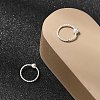 Brass Ball Captive Bead Nose Ring AJEW-G075-01S-01-2