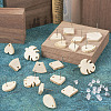 32Pcs 8 Style Ash Wood Stud Earring Findings EJEW-TA0001-16V-13