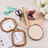 4Pcs 4 Styles Plastic Cross Stitch Embroidery Hoops DIY-CP0012-38-3