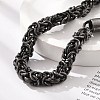 304 Stainless Steel Byzantine Chains Bracelets for Women Men BJEW-A031-04B-AS-5