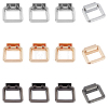 12 Pcs 3 Colors Zinc Alloy Bag Side D Ring Clip PALLOY-CA0001-83-RS-1